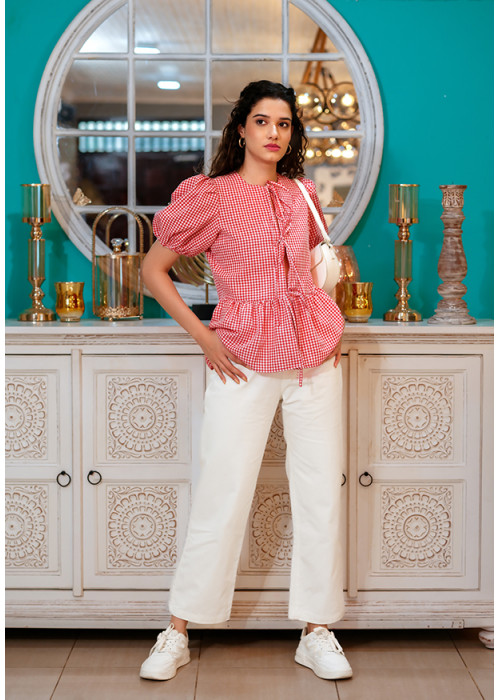ANDREA FRONT KNOT BLOUSE
